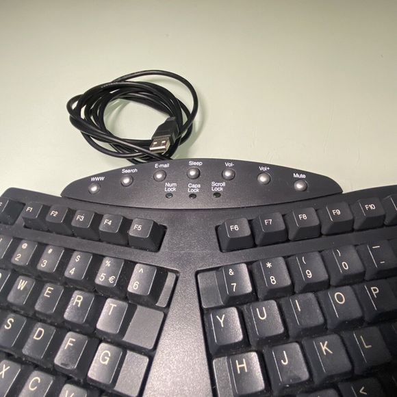 Perixx Periboard 512 Ergonomic Full Size Wired Keyboard KU-9938 Tested Works - Picture 3 of 10